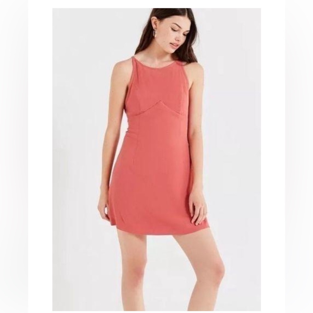 Urban Outfitters Mabel High Neck Empire Mini Dress